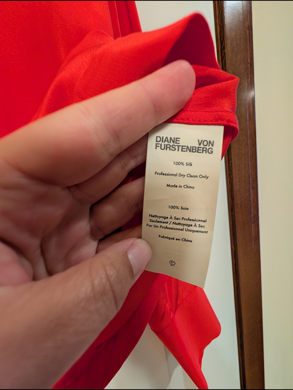 Diane Von Furstenberg Red Silk Wrap Top - Picture 6 of 7